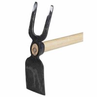 SIENA GARDEN Mini-Hacke 2-zinkig 450mm für Hochbeete, Esche, 100% FSC
