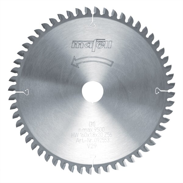 MAFELL Hartmetall Sägeblatt HM 160 x 1,2/1,8 x 20 mm - 56 Zähne - Ersatzblatt