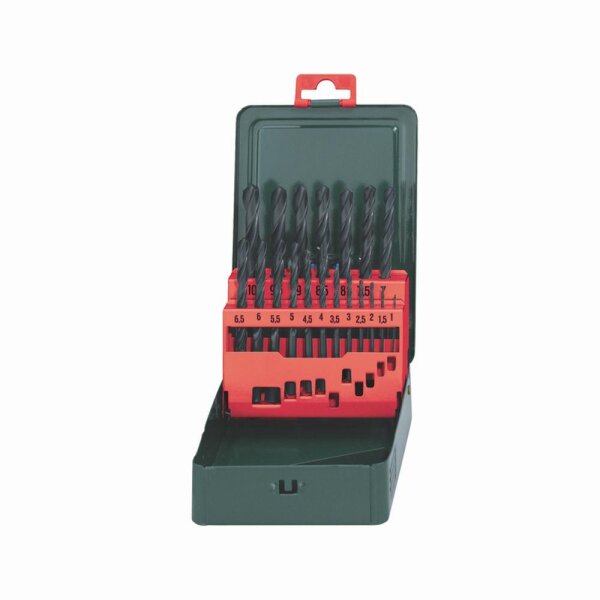 METABO HSS-R Bohrerkassette 19-teilig Bohrer Satz Set Metallbohrer