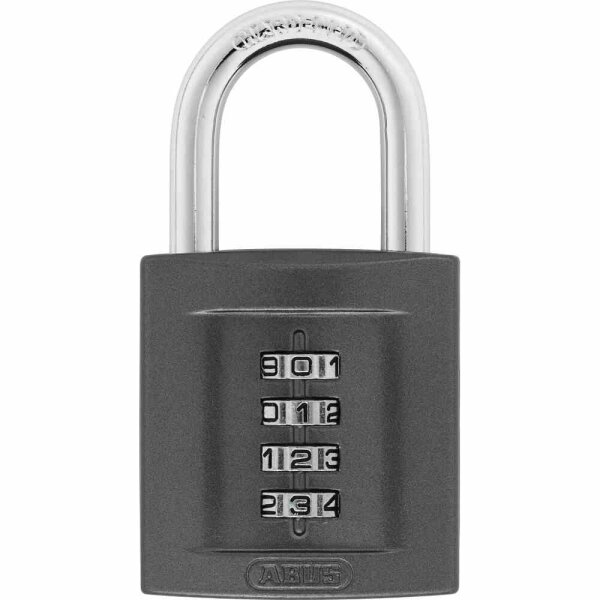 ABUS Kombinations-Hangschloss 158/50 Zahlenschloß Bügelschloss Titanium Lock-Tag