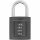 ABUS Kombinations-Hangschloss 158/50 Zahlenschloß Bügelschloss Titanium Lock-Tag