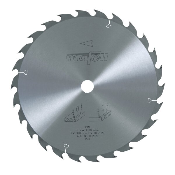 MAFELL Hartmetall Sägeblatt HM 370 x 2,2/4,2 x 30 mm - 26 Zähne - Ersatzblatt