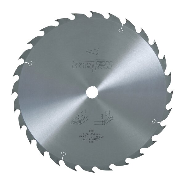 MAFELL Hartmetall Sägeblatt HM 410 x 2,5/4,2 x 30 mm - 28 Zähne - Ersatzblatt