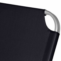 SIENA GARDEN Alu-Dreibeinliege XXL Dreibeinliege 209x69,5x86 cm klappbar schwarz