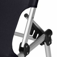 SIENA GARDEN Alu-Dreibeinliege XXL Dreibeinliege 209x69,5x86 cm klappbar schwarz