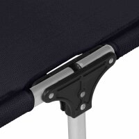 SIENA GARDEN Alu-Dreibeinliege XXL Dreibeinliege 209x69,5x86 cm klappbar schwarz