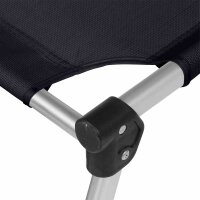 SIENA GARDEN Alu-Dreibeinliege XXL Dreibeinliege 209x69,5x86 cm klappbar schwarz