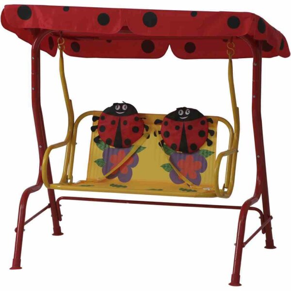 SIENA GARDEN Marie Kinderschaukel Stahlgestell Polyester Marienkäfer 672612