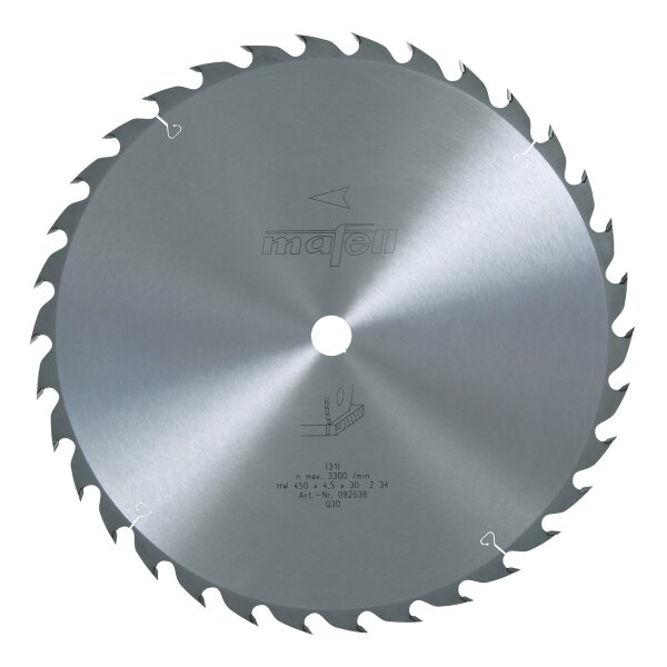 MAFELL Hartmetall Sägeblatt HM 450 x 2,5/4,5 x 30 mm - 34 Zähne - Ersatzblatt