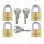 ABUS Messing-Hangschloss 45/40, 4er Pack, Größe: 40 mm