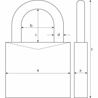 ABUS TITALIUM Hangschloss 64TI/40 HB40 Lock-Tag Vorhängeschloss Bügelschloss