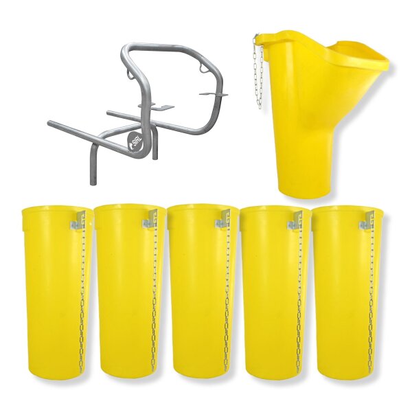 Sirl Profi XXL Bauschuttrutsche Schuttrutschen Schuttrohr SET (7-tlg. 6,38 m)