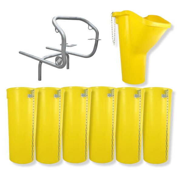 Sirl Profi XXL Bauschuttrutsche Schuttrutschen Schuttrohr SET (8-tlg. 7,43m)