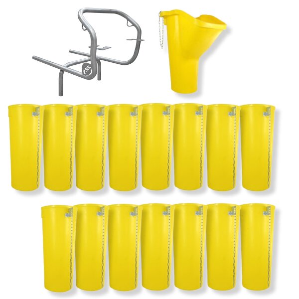 Sirl Profi XXL Bauschuttrutsche Schuttrutschen Schuttrohr SET (17-tlg. 16,88m)
