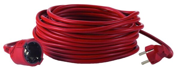 HEDI VK5P01 PVC-Verlängerungsleitung 5 m rot für trockene Umgebung