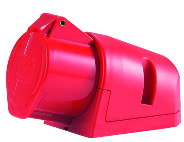 HEDI 9059 Wand-Steckdose CEE 400V 63A mit Klappdeckel, für Montage im Freien