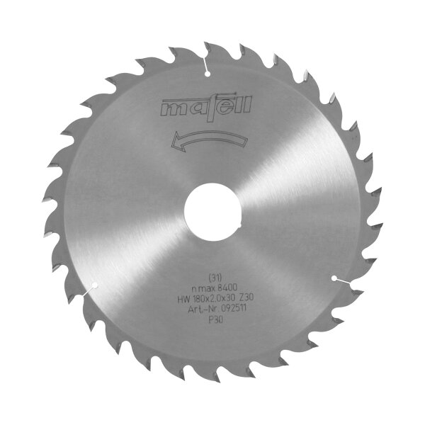 MAFELL Hartmetall Sägeblatt HM 180 x 1,4/2,0 x 30 mm - 30 Zähne - Ersatzblatt