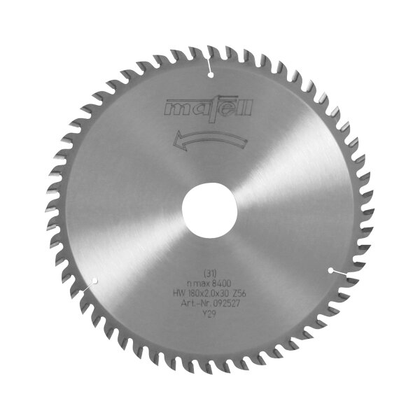 MAFELL Hartmetall Sägeblatt HM 180 x 1,2/2,0 x 30 mm - 56 Zähne - Ersatzblatt