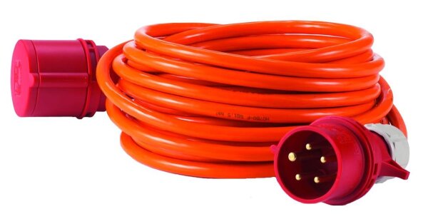 HEDI VKD1032Q4F Drehstrom-Verlängerungsleitung 32 A, 10 m 5x4,0 mm²