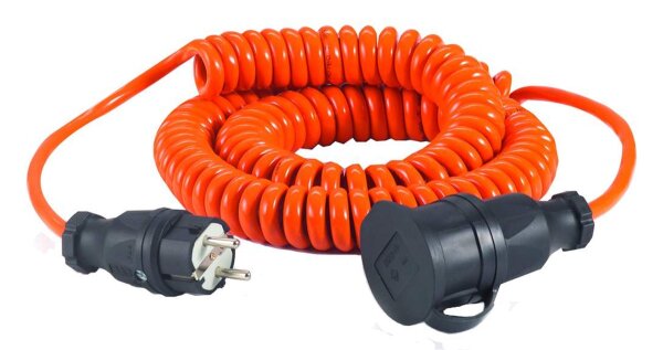 HEDI VKS315 SpiralPlus-Verlängerungsleitung ausziehbar von 1 - 5 m, 3x1,5 mm²