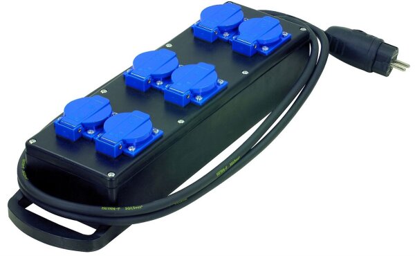 HEDI KVG6000 Steckdosenleiste aus Vollgummi, 230 V