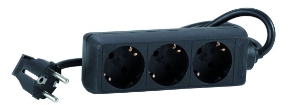 HEDI SL315 3-fach-Steckdosenleiste, schwarz, 230 V