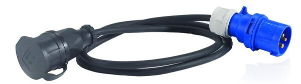 HEDI AK-CS-SK Adapterkabel 1,5 m 3x1,5 mm² von CEE 3x16A 250V auf Schuko für Außen