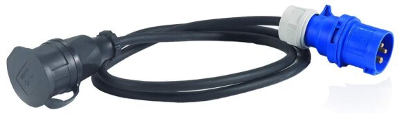 HEDI AK-CS-SK2 Adapterkabel 1,5 m 3x2,5 mm² von CEE 3x16A 250V auf Schuko für Außen