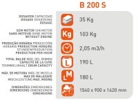 SIRL B200S Profi Betonmischer 190L 230V 0,75PS Leise 2,05m³/h Zahnkranzfrei
