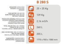 SIRL B280S Profi Betonmischer 260L 230V 2 PS Silent Leise 2,16m³/h Zahnkranzfrei