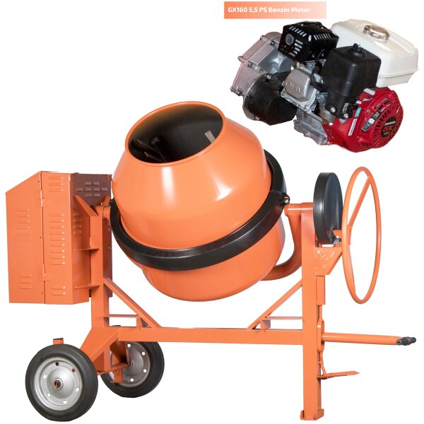 SIRL BP400N Evo Plus Profi Benzin Betonmischer 360L 5,5 PS 2,60 m3/h Mischung