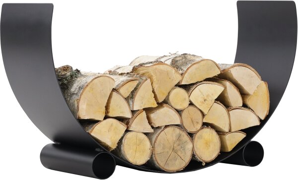 MAGNUS Brennholzregal R153 Schwarz Kaminregal Holzregal Ofenregal Regal