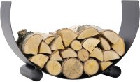 MAGNUS Brennholzregal R153 Schwarz Kaminregal Holzregal Ofenregal Regal