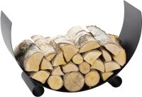 MAGNUS Brennholzregal R153 Schwarz Kaminregal Holzregal Ofenregal Regal