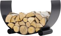 MAGNUS Brennholzregal R153 Schwarz Kaminregal Holzregal Ofenregal Regal