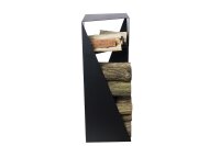 MAGNUS Brennholzregal R156 Schwarz Kaminregal Holzregal Ofenregal Regal