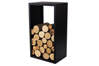 MAGNUS Brennholzregal R154 Schwarz Kaminregal Holzregal...