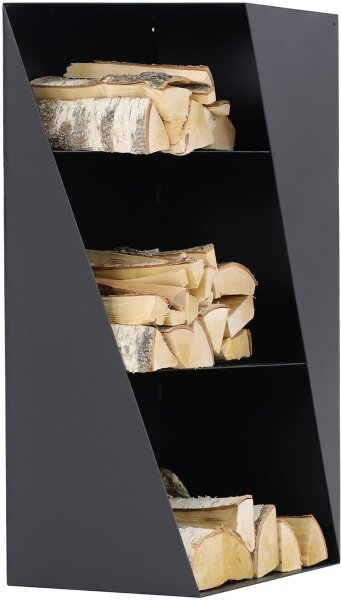 MAGNUS Brennholzregal R157 Schwarz Kaminregal Holzregal Ofenregal Regal
