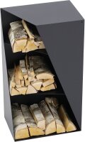 MAGNUS Brennholzregal R157 Schwarz Kaminregal Holzregal Ofenregal Regal