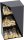 MAGNUS Brennholzregal R157 Schwarz Kaminregal Holzregal Ofenregal Regal