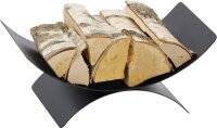 MAGNUS Holzkorb K14 Schwarz Kaminholztasche Kaminkorb für Ofen und Kamin