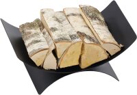 MAGNUS Holzkorb K14 Schwarz Kaminholztasche Kaminkorb für Ofen und Kamin