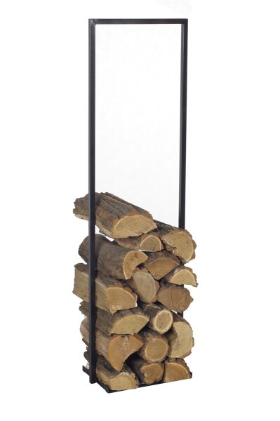 MAGNUS Brennholzregal “R112A Schwarz Kaminregal Holzregal Ofenregal