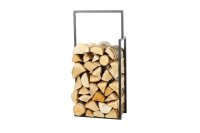 MAGNUS Brennholzregal R135B Schwarz Kaminregal Holzregal Ofenregal