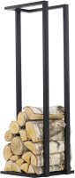 MAGNUS Brennholzregal R136A Schwarz Kaminregal Holzregal Ofenregal