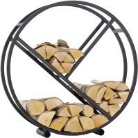 MAGNUS Brennholzregal R139 Schwarz Kaminregal Holzregal Ofenregal