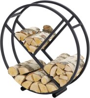 MAGNUS Brennholzregal R139 Schwarz Kaminregal Holzregal Ofenregal