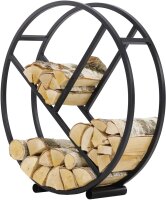 MAGNUS Brennholzregal R139 Schwarz Kaminregal Holzregal Ofenregal