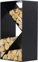 MAGNUS Brennholzregal R143 Schwarz Kaminregal Holzregal Ofenregal
