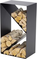 MAGNUS Brennholzregal R143 Schwarz Kaminregal Holzregal Ofenregal